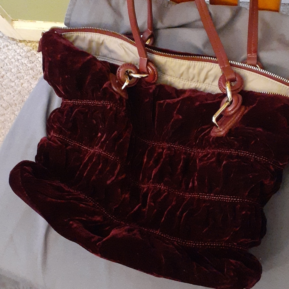 Tumi Red Velvet handbag